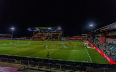 A general view during the Football League Cup 3rd Round match between Lincoln City FC and Liverpool FC at Sincil Bank