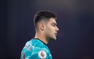 Liverpool's Ozan Kabak during the FA Premier League match between Sheffield United FC and Liverpool FC at Bramall Lane