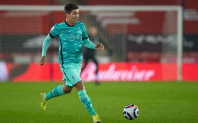 Liverpool's Roberto Firmino during the FA Premier League match between Sheffield United FC and Liverpool FC at Bramall Lane