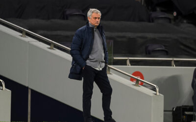 LONDON, ENGLAND - Thursday, January 28, 2021: Tottenham Hotspur's manager José Mourinho during the FA Premier League match between Tottenham Hotspur FC and Liverpool FC at the Tottenham Hotspur Stadium.