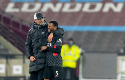 Liverpool's manager Jürgen Klopp and Georginio Wijnaldum