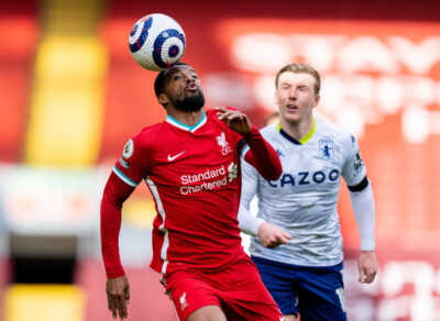 Saturday, April 10, 2021: Liverpool's Georginio Wijnaldum during the FA Premier League match between Liverpool FC and Aston Villa FC at Anfield.