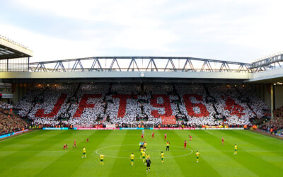 Liverpool supporters calling for Justice for the 96 who died at Hillsborough.