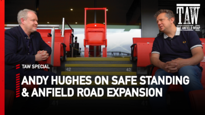 Liverpool FC Managing Director Andy Hughes discusses the Anfield Road expansion and rail seating plans with John Gibbons...
