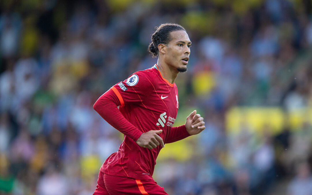 Liverpool's Virgil van Dijk during the FA Premier League match between Norwich City FC and Liverpool FC at Carrow Road