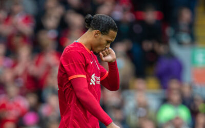 Virgil Van Dijk of Liverpool in pre-season at Anfield