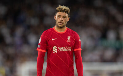 Alex Oxlade-Chamberlain during the FA Premier League match between Leeds United FC and Liverpool FC at Elland Road