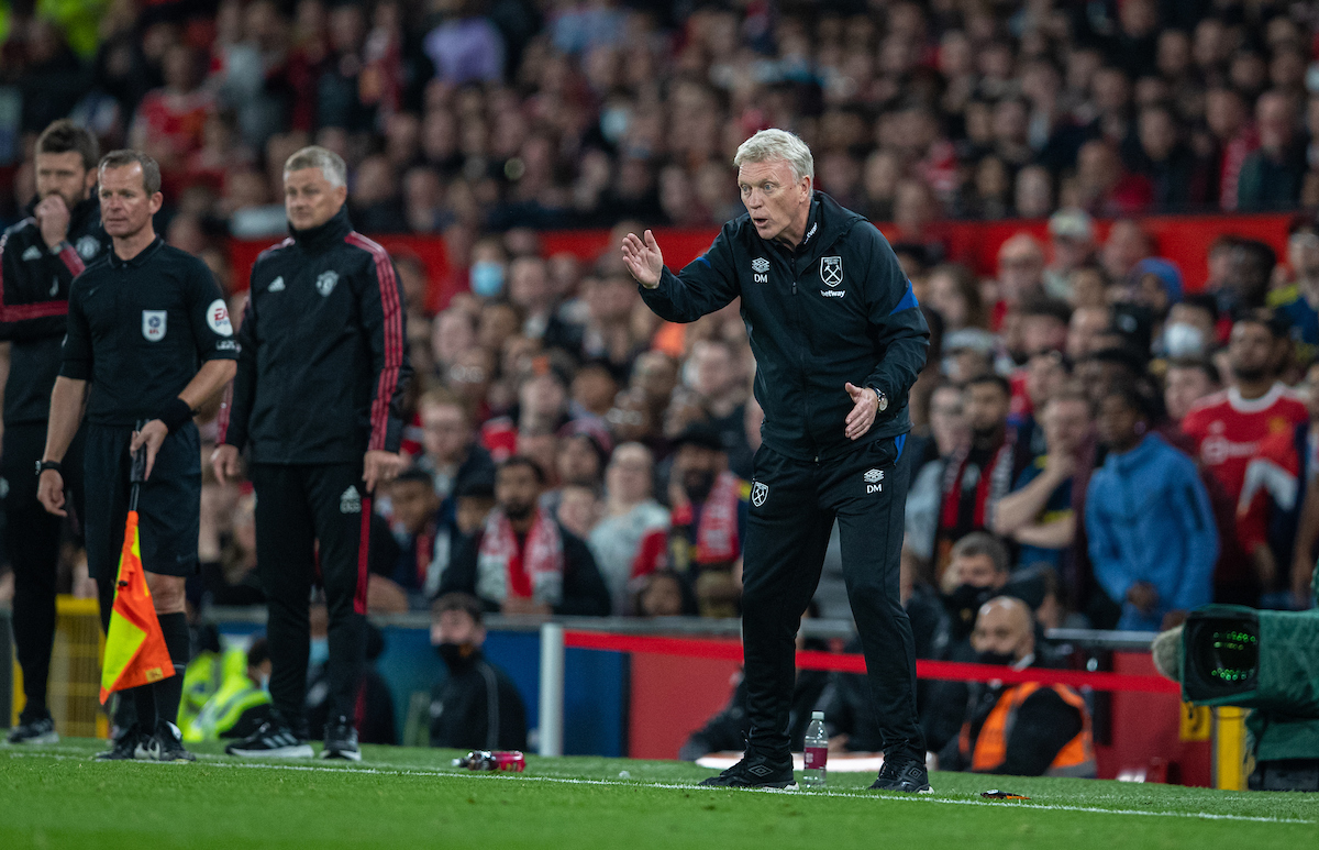 David Moyes during the Football League Cup 3rd Round match between Manchester United FC and West Ham United FC at Old Trafford