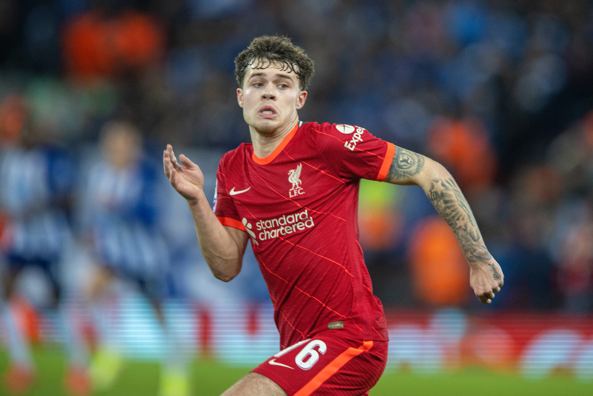 Liverpool's Neco Williams during the UEFA Champions League Group B Matchday 5 game between Liverpool FC and FC Porto at Anfield