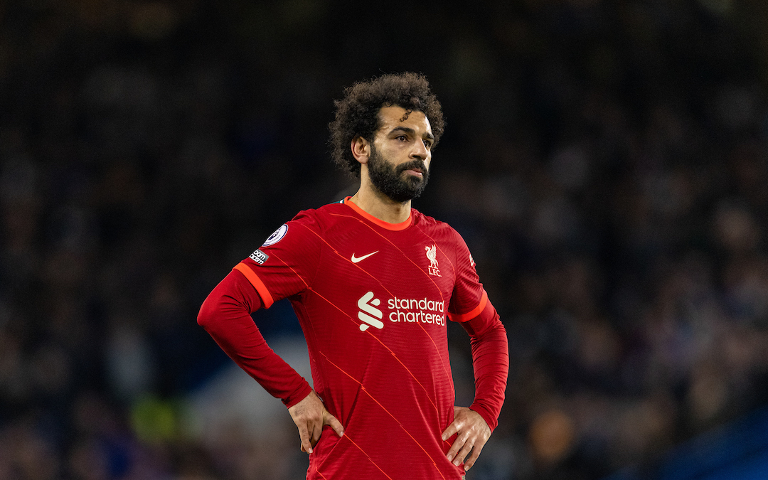 Liverpool's Mohamed Salah during the FA Premier League match between Chelsea FC and Liverpool FC at Stamford Bridge