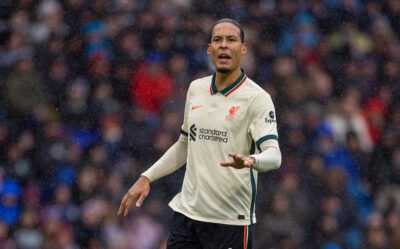 Liverpool's Virgil van Dijk during the FA Premier League match between Burnley FC and Liverpool FC at Turf Moor