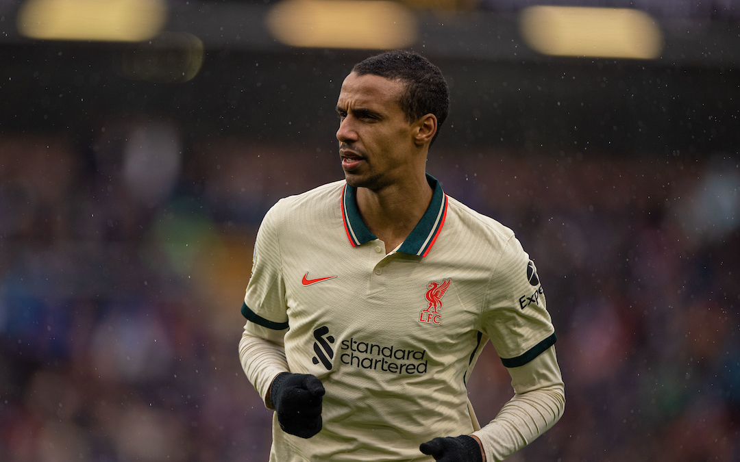 Liverpool's Joel Matip during the FA Premier League match between Burnley FC and Liverpool FC at Turf Moor