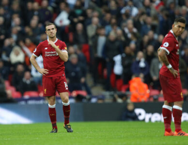 Roberto Firmino dejection during the FA Premier League match between Tottenham Hotspur and Liverpool at Wembley Stadium