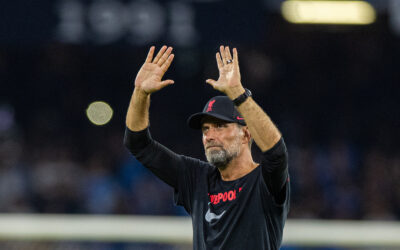 Liverpool's manager Jürgen Klopp after the UEFA Champions League Group A matchday 1 game between SSC Napoli and Liverpool FC at the Stadio Diego Armando Maradona