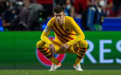 Barcelona's Gerard Piqué After Defeat to SL Benfica Champions League