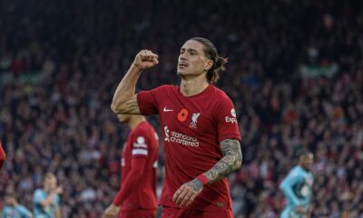 Darwin Nunez Núñez Celebrates Brace at Anfield in Premier League 2022