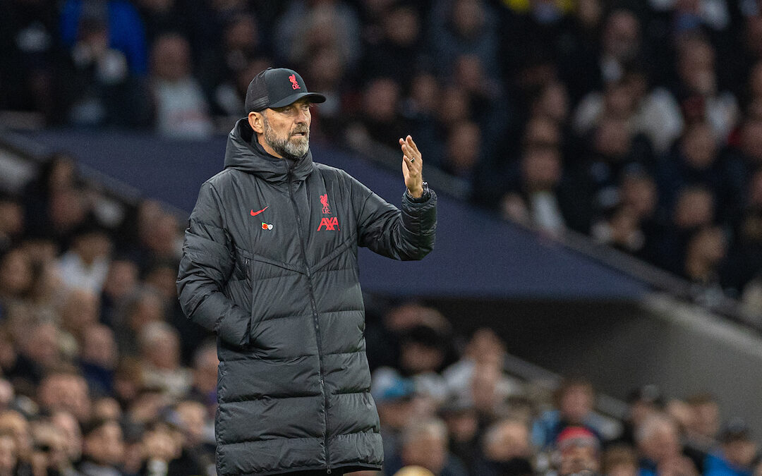 Jurgen Klopp Liverpool Manager vs Tottenham in Premier League 2022 2023