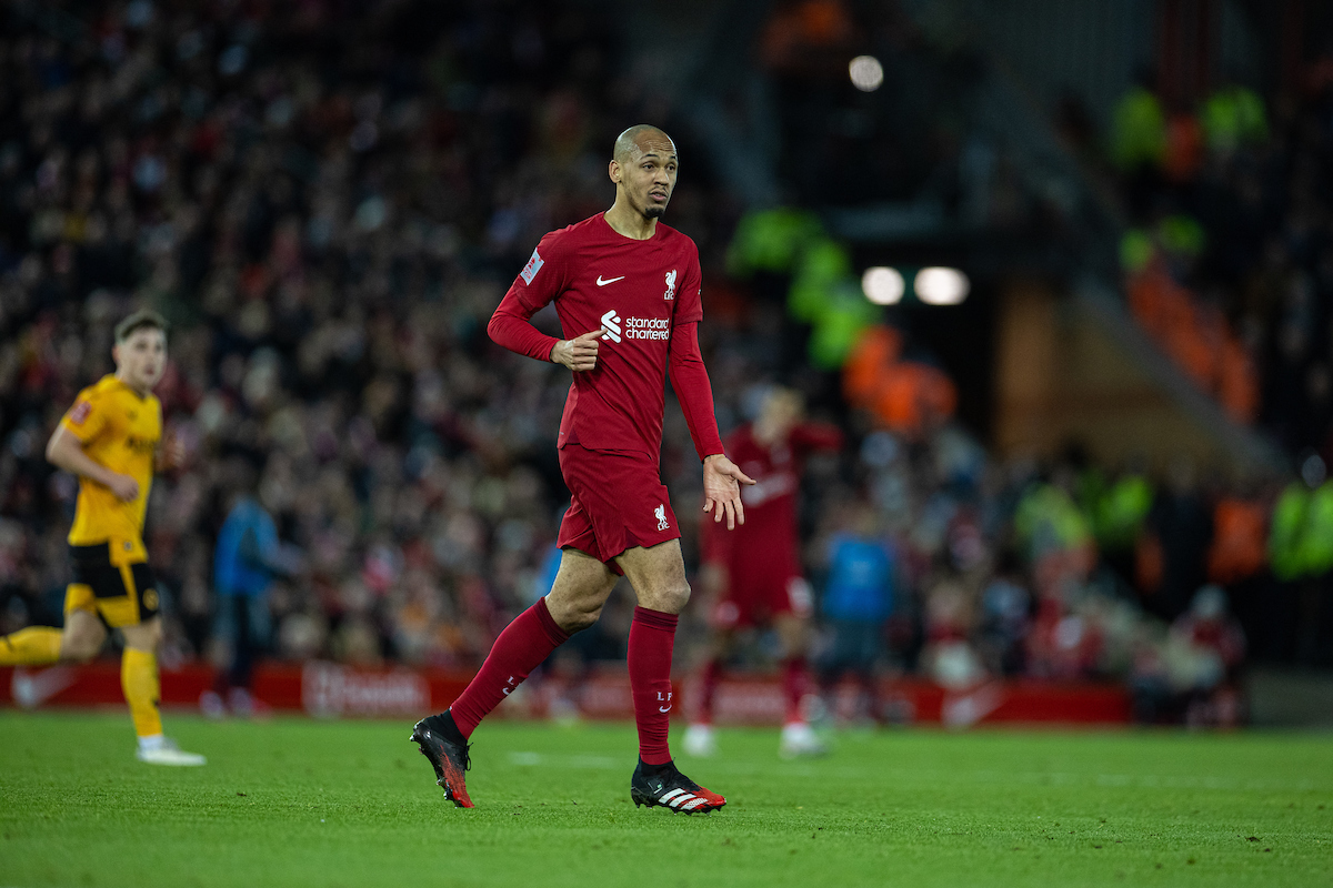 Liverpool's Fabio Henrique Tavares 'Fabinho' during the FA Cup 3rd Round match between Liverpool FC and Wolverhampton Wanderers FC at Anfield