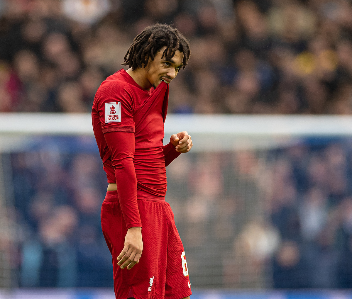 Liverpool's Trent Alexander-Arnold during the FA Cup 4th Round match between Brighton & Hove Albion FC and Liverpool FC at the Falmer Stadium