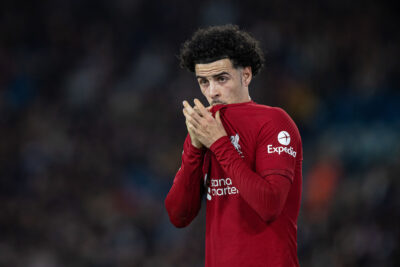 Liverpool's Curtis Jones during the FA Premier League match between Leeds United FC and Liverpool FC at Elland Road