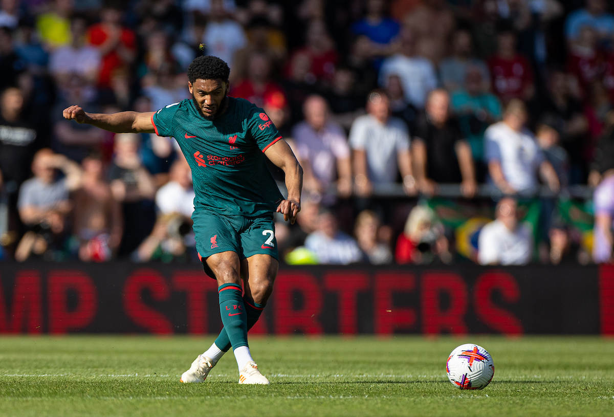 Liverpool's Joe Gomez during the FA Premier League match between Southampton FC and Liverpool FC at St Mary's Stadium