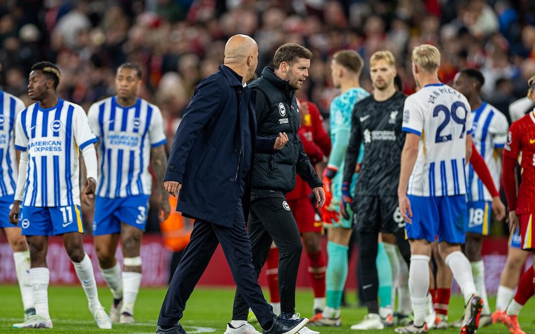 Liverpool v Brighton & Hove Albion: Pre-Match Warmup
